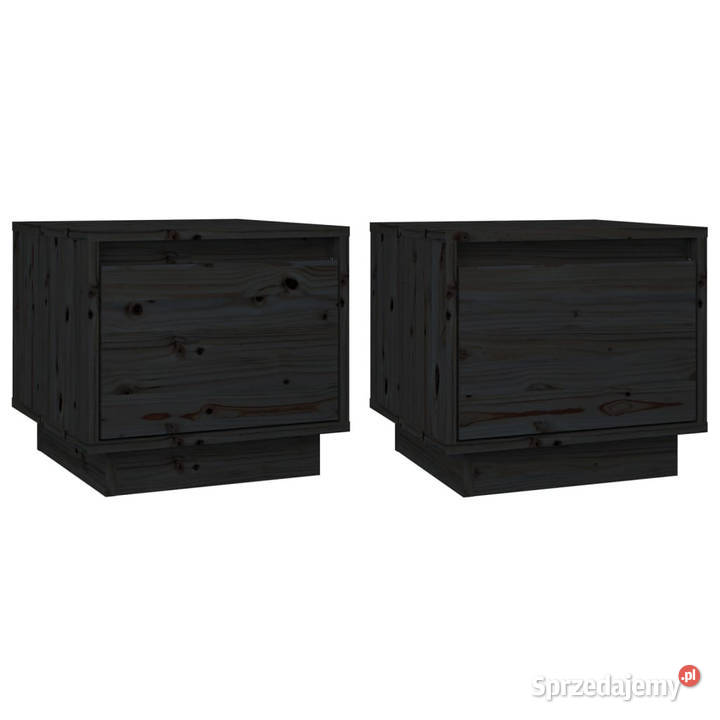 Szafki nocne 2 czarne 35x34x32 lite drewno Nocne mazowieckie Warszawa