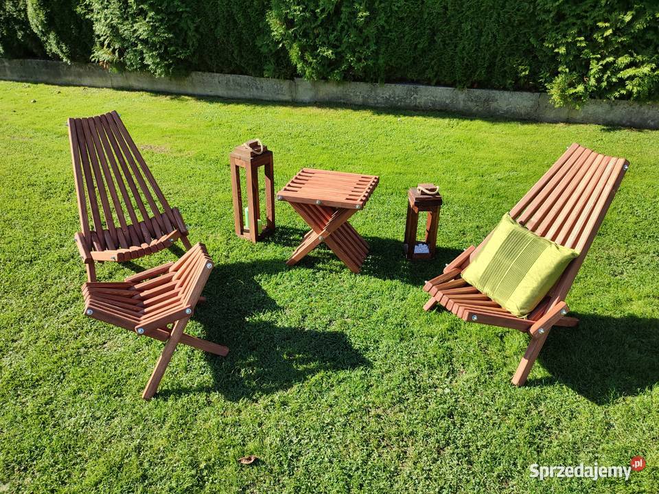 Krzesło ogrodowe drewniane składane Leżak Dom i Ogród Kraków