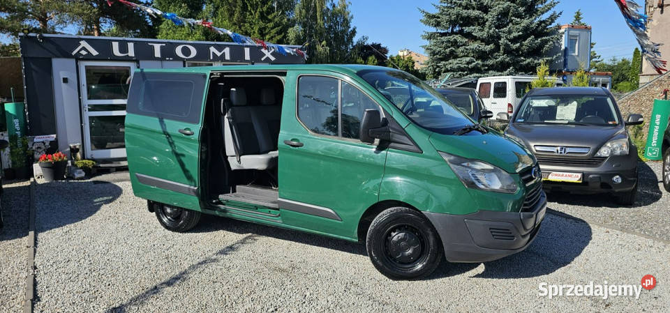 Ford Transit Custom Brygadówka 6 os HAK Skóry elektrochrom. lusterka boczne Świdnica sprzedam