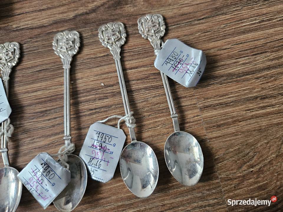 9x łyżeczka srebna Próba 725 do 800 Kłodawa sprzedam