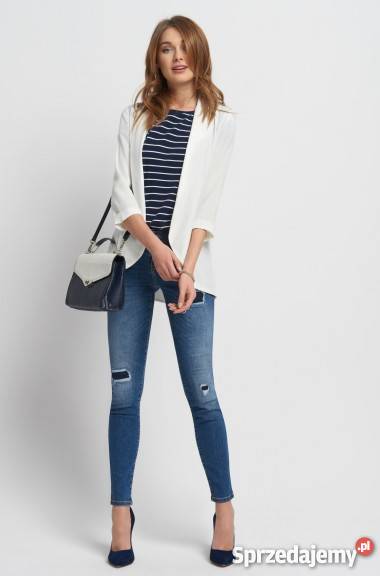 Granatowy tshirt w paski Orsay Olkusz