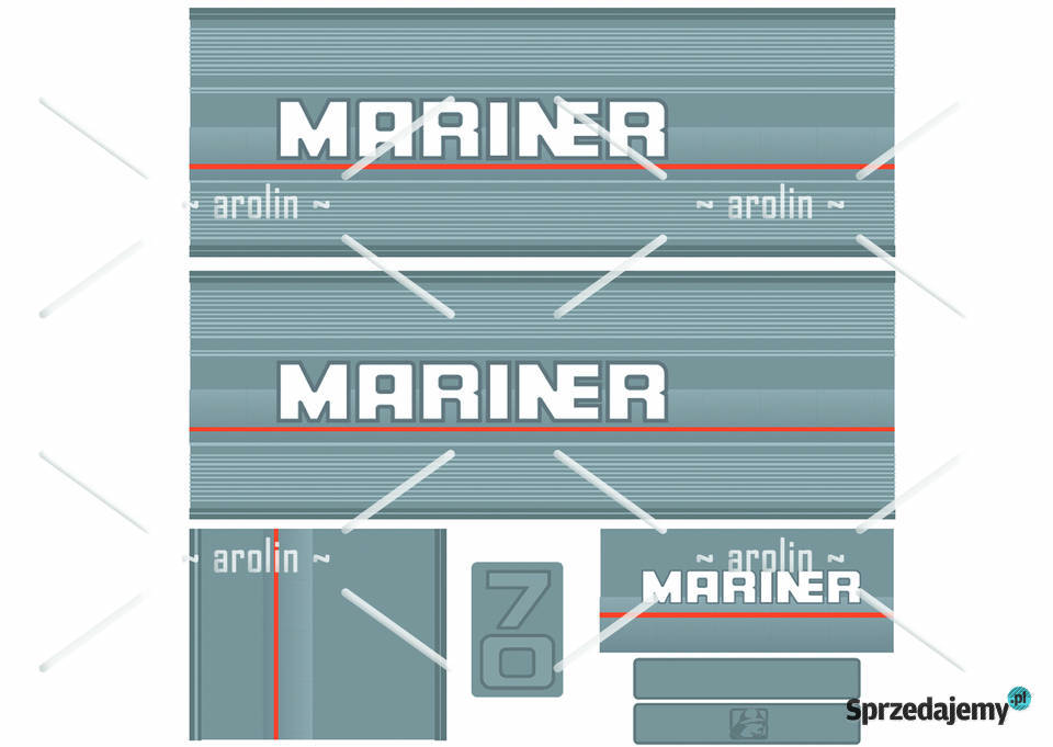 Naklejka logo na silnik zaburtowy Mariner Suzuki dolnośląskie Wrocław