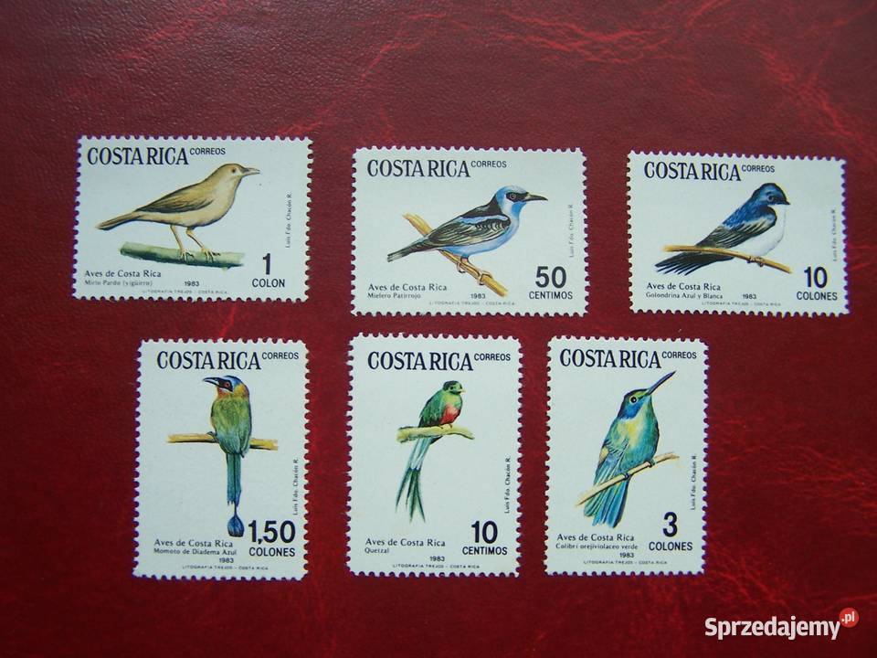 Kostaryka 1983 MNH Mi 121217 Fauna Ptaki Tychy