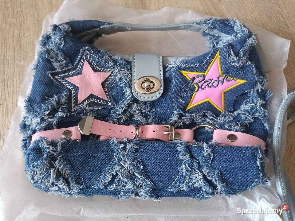 Torebka dżinsowa retro mała na ramię Kwidzyn