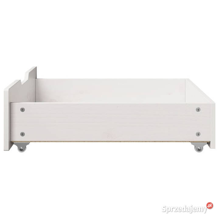 Szuflady pod łóżko 2 białe 75x55x16 drewno mazowieckie