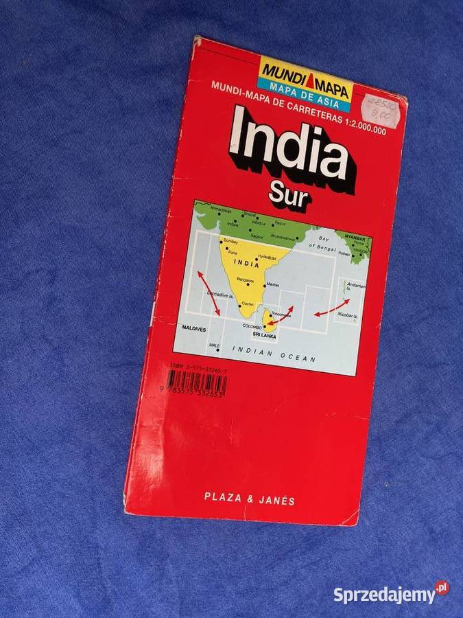 Mapa Południowych Indii