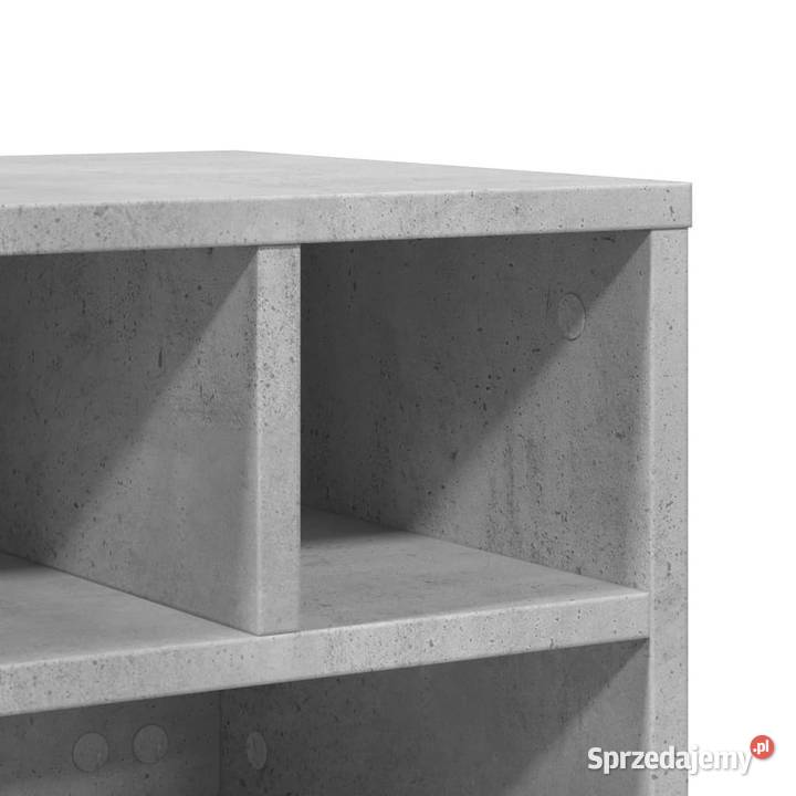 Stojak pod drukarkę z kółkami szarość betonu