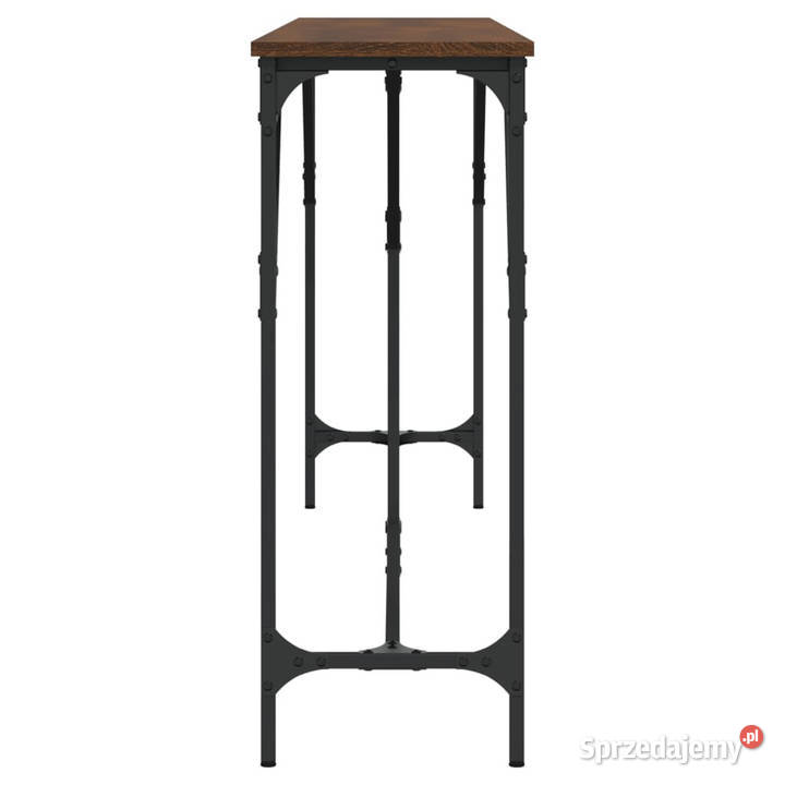 Stolik konsolowy brązowy dąb 200x29x75 WM837781 mazowieckie Warszawa