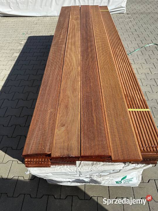 Deska tarasowa egzotyczna merbau ryflowana KL Deski tarasowe Prusice