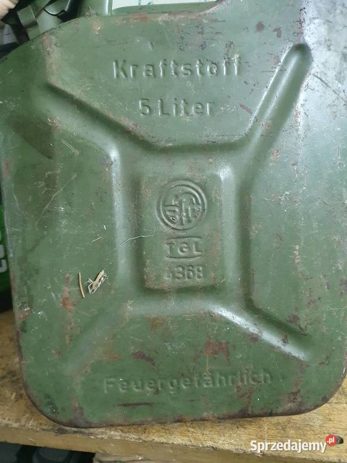 Kanister Metalowy Stary prl wojskowy 5L 10L 4