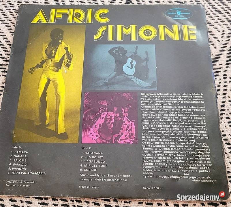 Afric Simone płyta winylowa z roku 1978 Chełmno