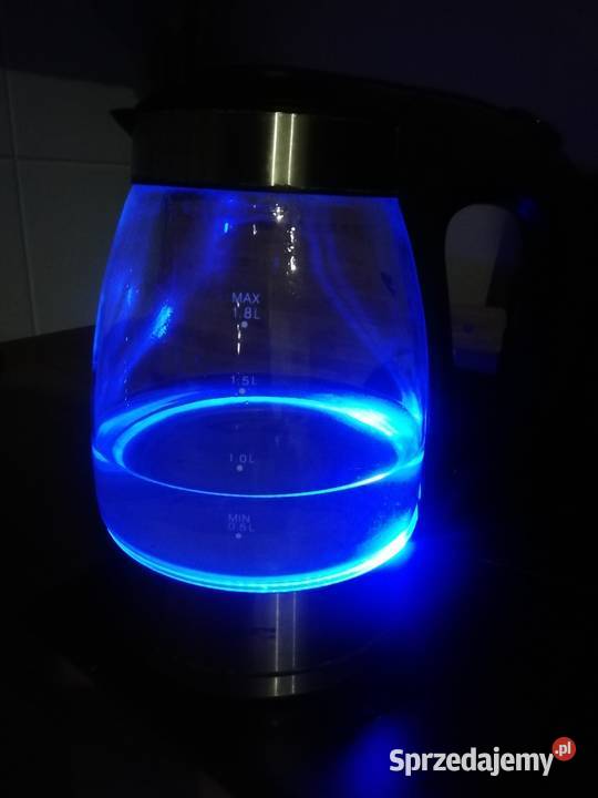Solidny szklany elektryczny podświetlany czajnik