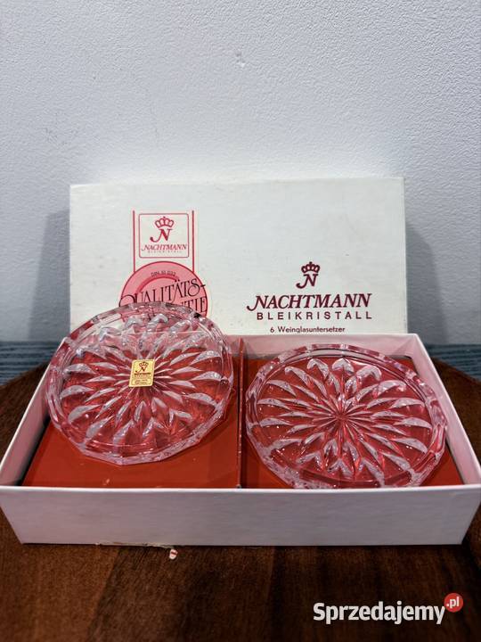 Kryształowe podkładki na kieliszki Kieliszki i pucharki Cybinka sprzedam