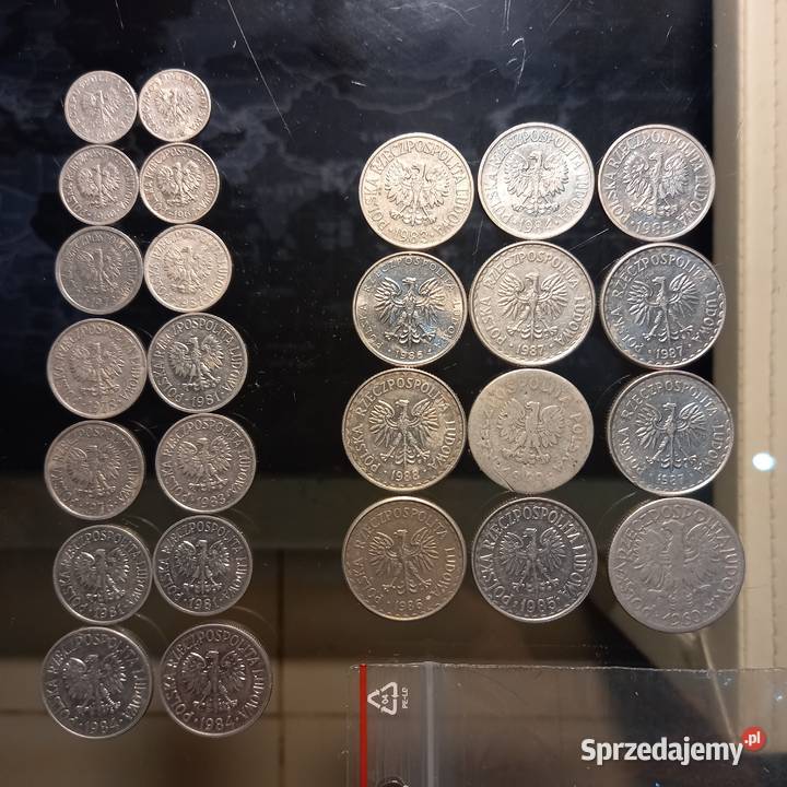 monety obiegowe 1949 1988 PRL 26 sztuk całość Numizmatyka Zemborzyce Podleśne