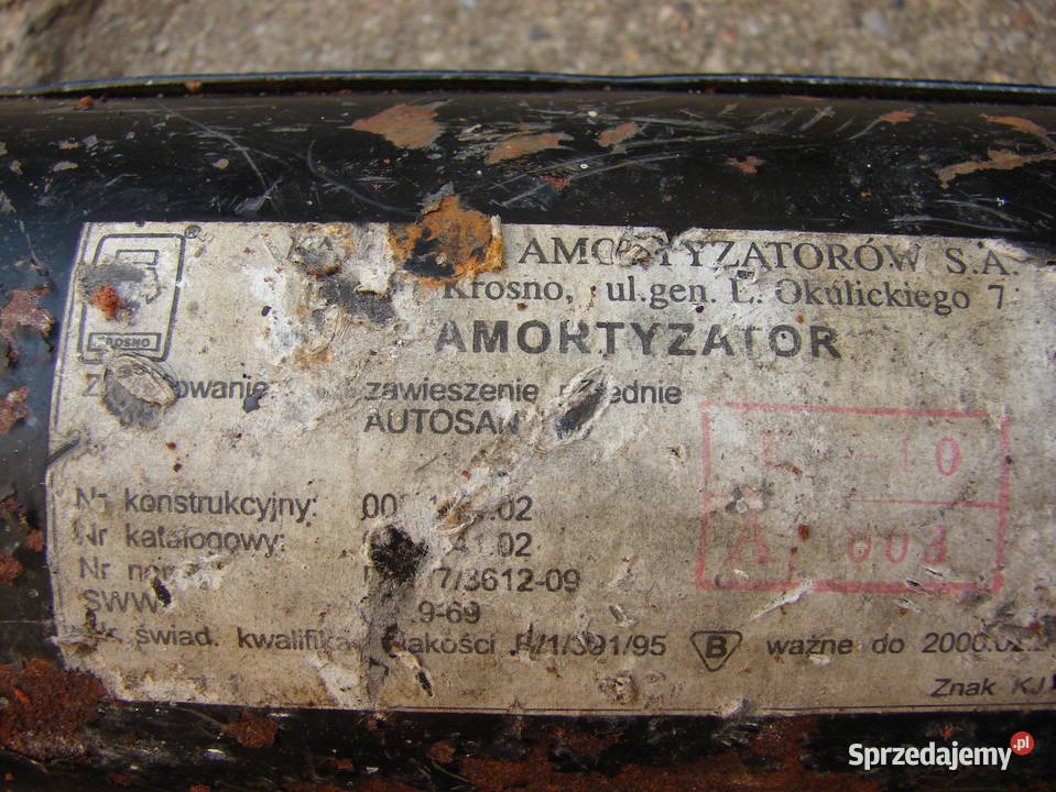 Amortyzator Autobus Autosan H9 przedni KROSNO Części samochodowe Starogard Gdański sprzedam