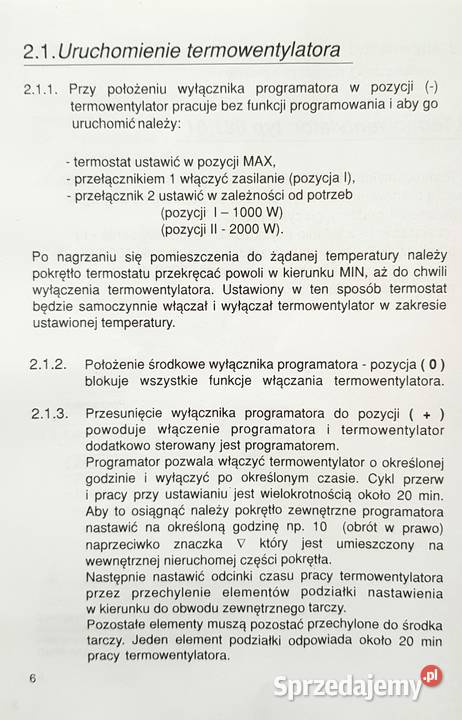 Termowentylator z programatorem i termostatem śląskie Ruda Śląska