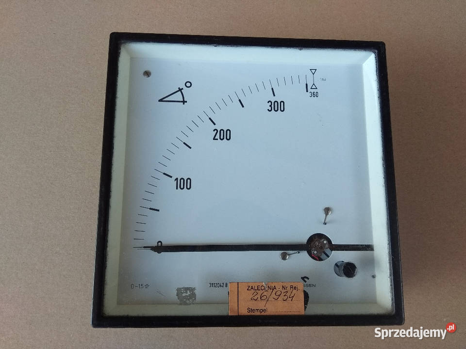 Miliamperomierz analogowy prądu stałego 0360 mA Elbląg sprzedam