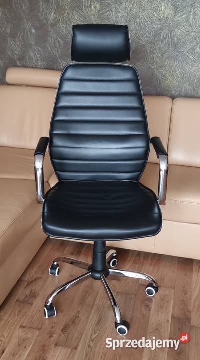 SKÓRZANY FOTEL BIUROWY KRZESŁO OBROTOWE VECOTTI Kalisz