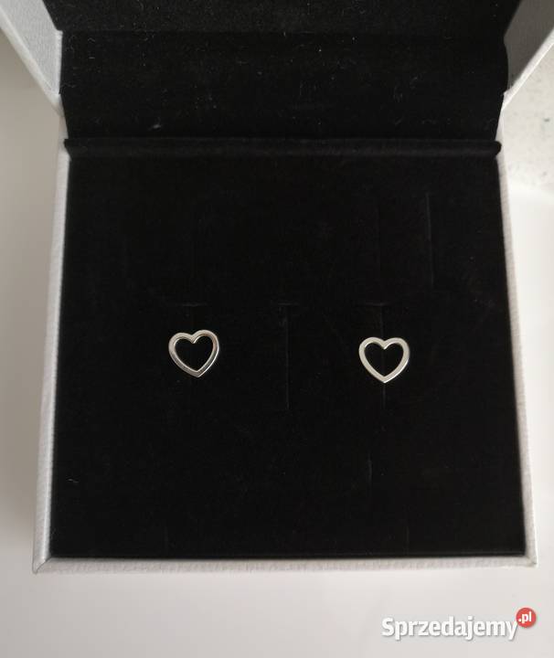 Kolczyki srebrne serce serduszka Liszki