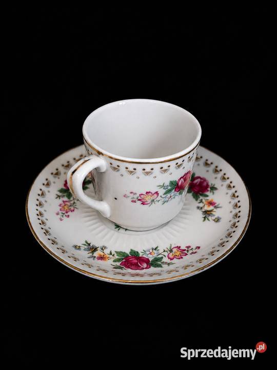 Porcelana chińska PRL filiżanki do espresso Porcelana i szkło łódzkie Poddębice