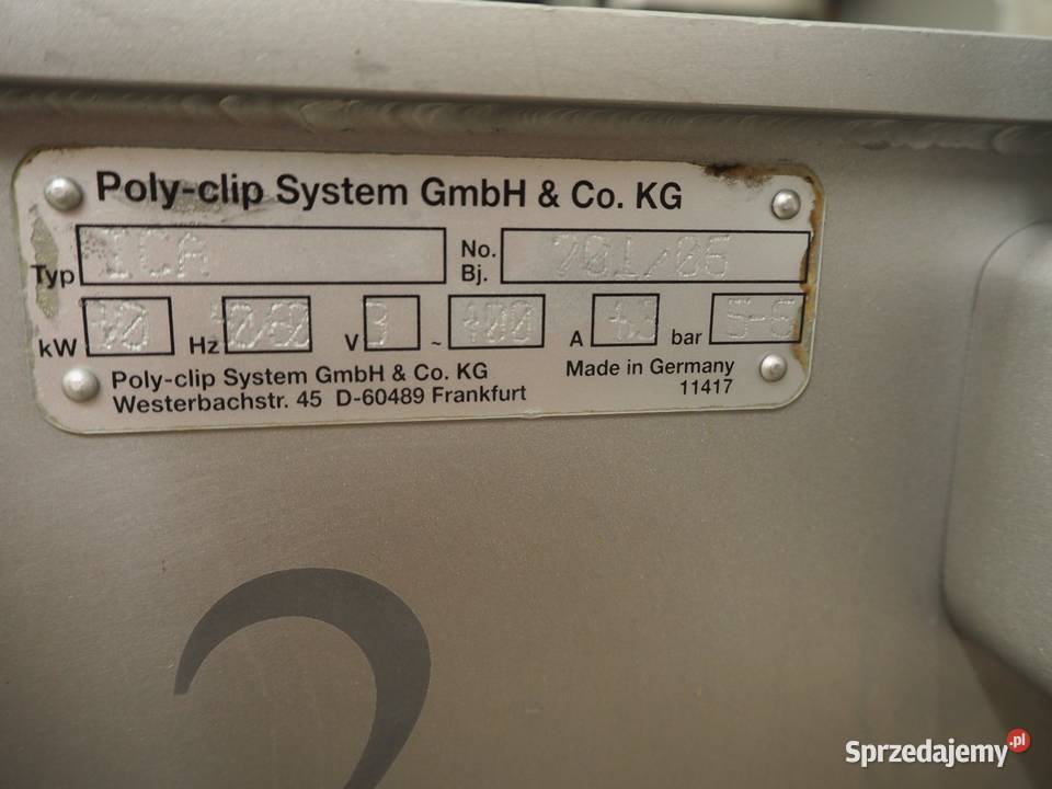 PolyClip ICA Automatyczna klipsownica podwójna Krotoszyn sprzedam