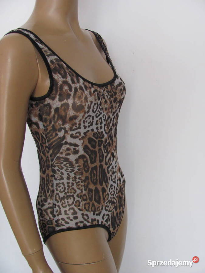 body w panterkę prześwitujące river island r M sprzedam