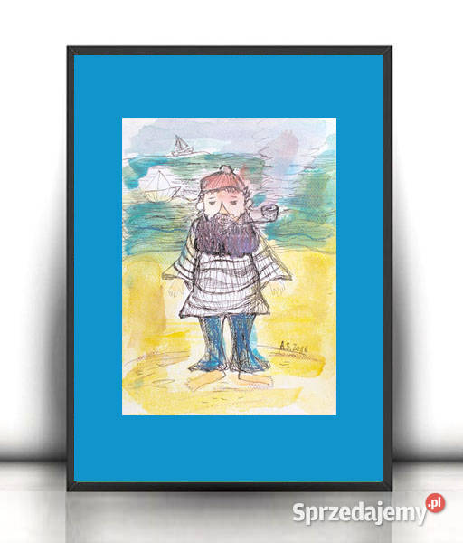 żeglarski rysunek grafika morska pirat obrazek Obrazki i obrazy Bydgoszcz