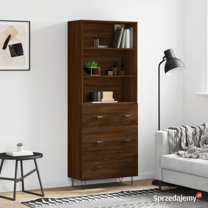 Witrynka brązowy dąb 695x34x180 materiał Warszawa sprzedam