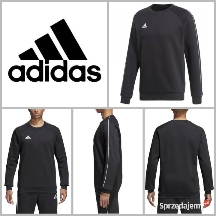 Czarne męskie bluzy z kapturem Adidas Warszawa sprzedam