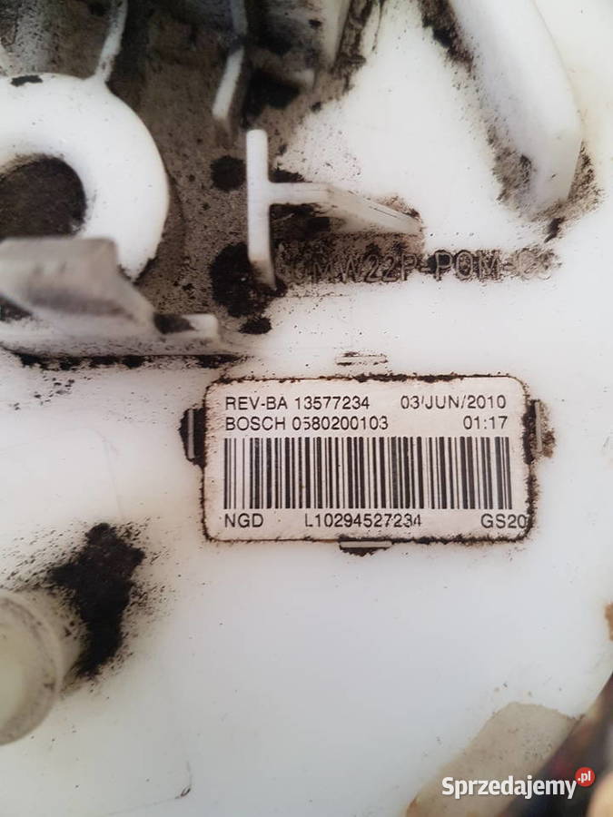 OPEL ASTRA J 1012 16 16V POMPA PALIWA CZUJNIK Układ paliwowy Turkowice sprzedam