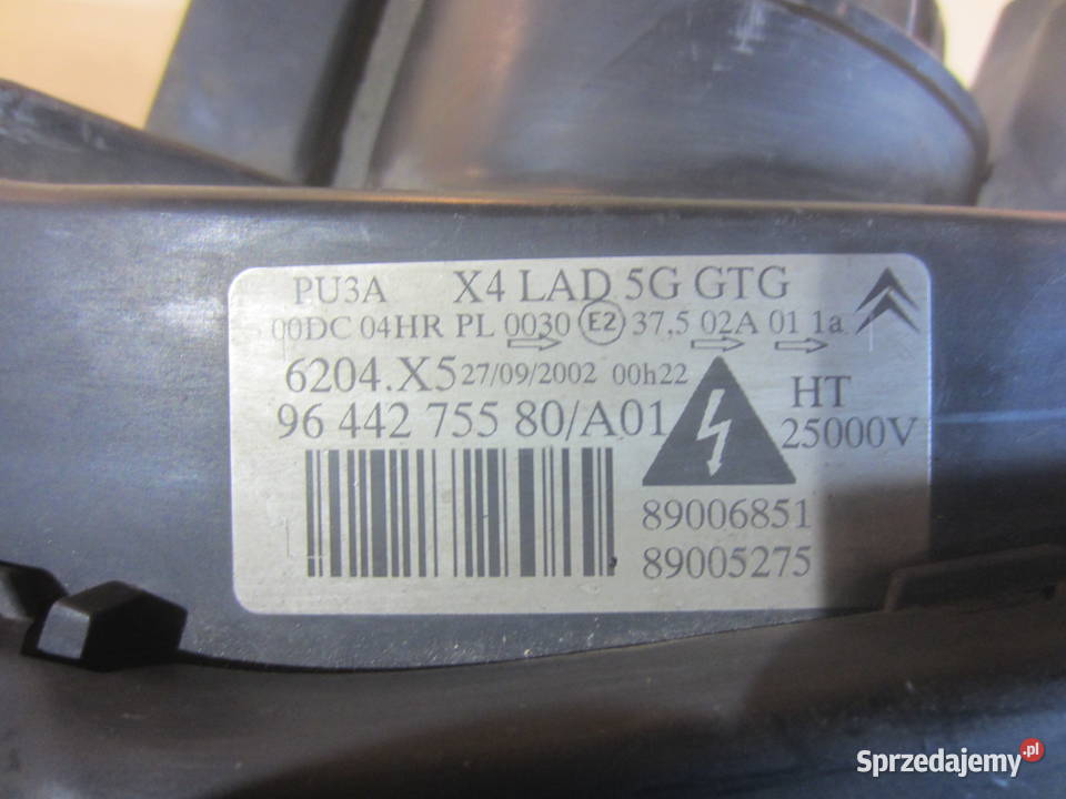 lampa lewa przednia xenon ksenon citroen c5