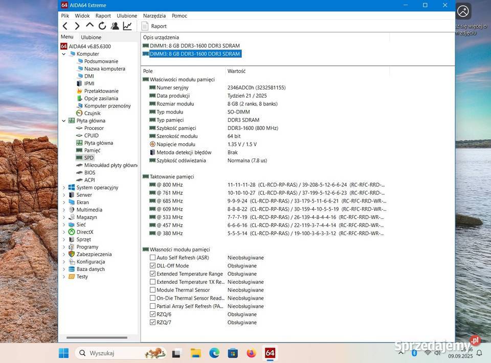 Pamięć 16GB DDR3 2x8GBdo laptop PC3L12800 małopolskie sprzedam