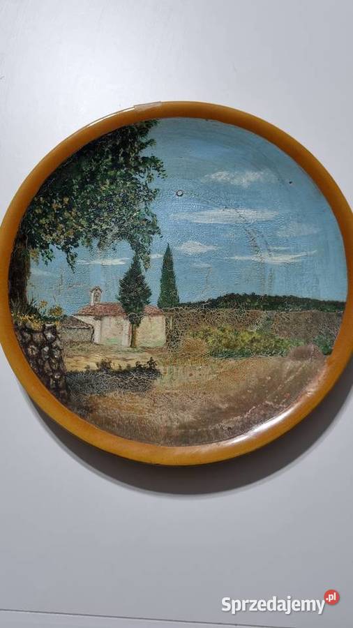 Talerz Dekoracyjny Ozdobny Stara Ceramika Ceramika i szkło wielkopolskie Wola Podłężna