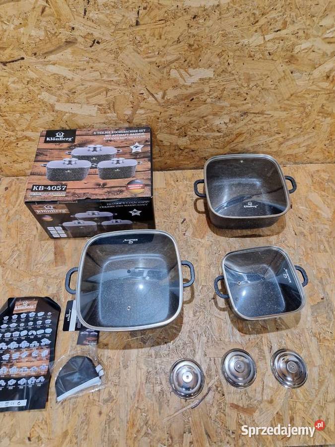 Zestaw garnków KLONBERG ceramiczne 6 el Głogowa sprzedam