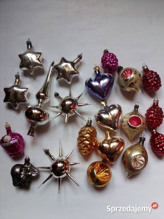 stare bombki szklane vintage PRL śląskie Częstochowa