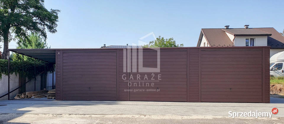 GARAŻ BLASZANY 10m x 6m spad tył 3x Brama wiata sprzedam