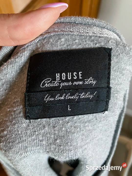 Szara mięciutka damska bluza House Rozmiar 38(M) Nisko