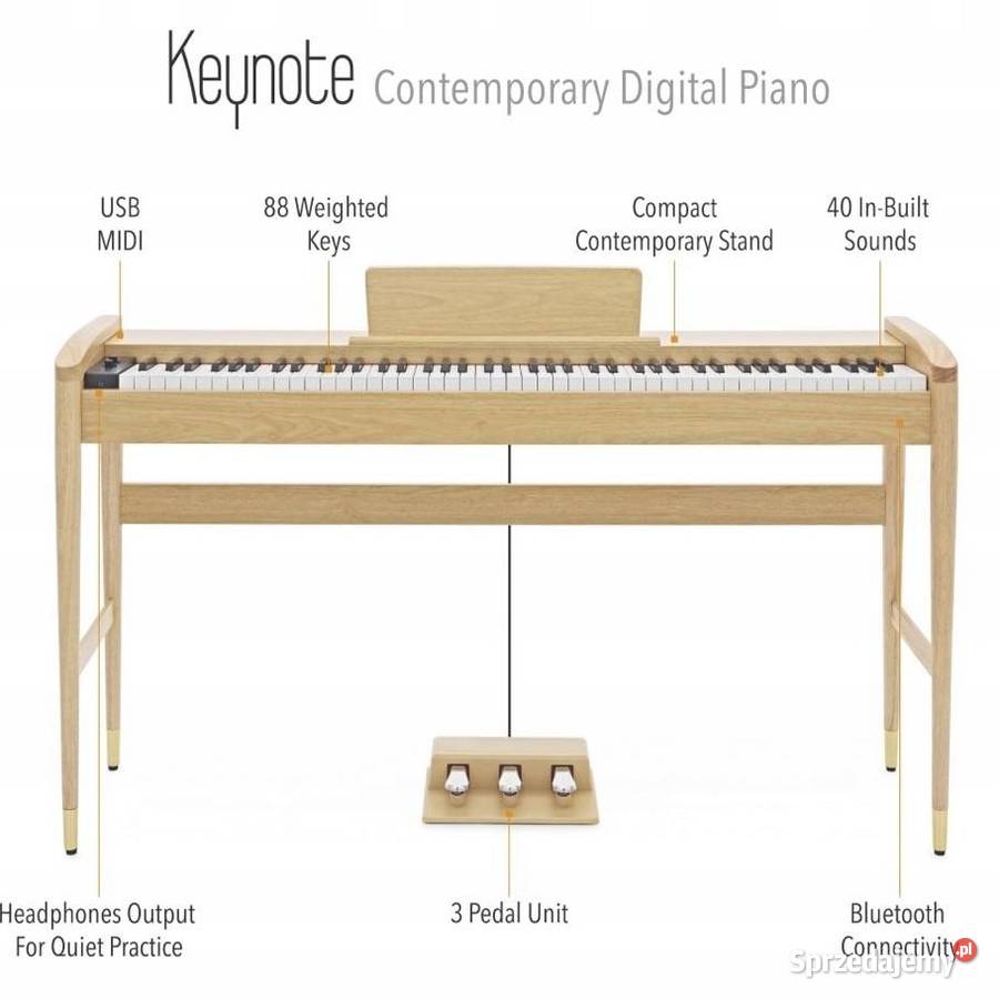 Gear4music Keynote Contemporary pianino cyfrowe sprzedam
