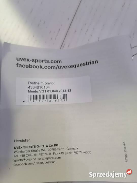 KASK JEŹDZIECKI UVEX ONYXX 4954 BLACK mat Gaszowice