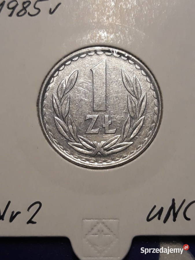 1 złoty 1985 r 2 około mennicze Konin
