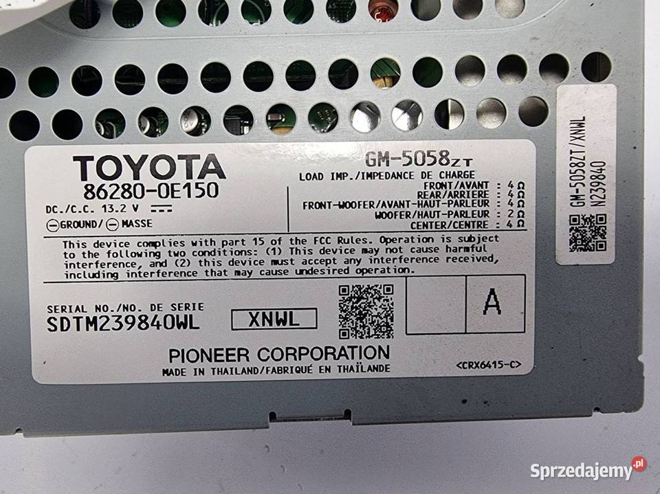 WZMACNIACZ LEXUS RX350 862800E150 Lipno