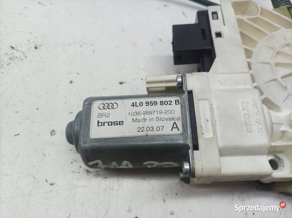 MECHANIZM SZYBY PRAWY PRZÓD EU 4L 4L0959802B