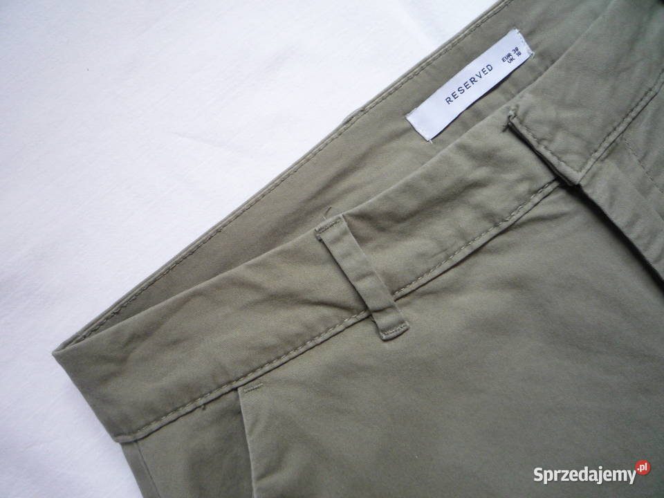 Reserved 38M Spodnie chino chinosy zielone khaki zielony Szczecin sprzedam