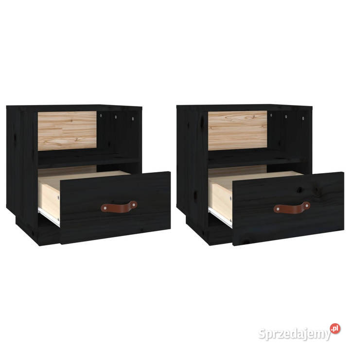 Szafki nocne 2 czarne 40x34x45 lite drewno Warszawa sprzedam