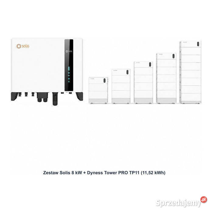 Zestaw Solis 8 kW Dyness Tower PRO TP11 1152 kWh