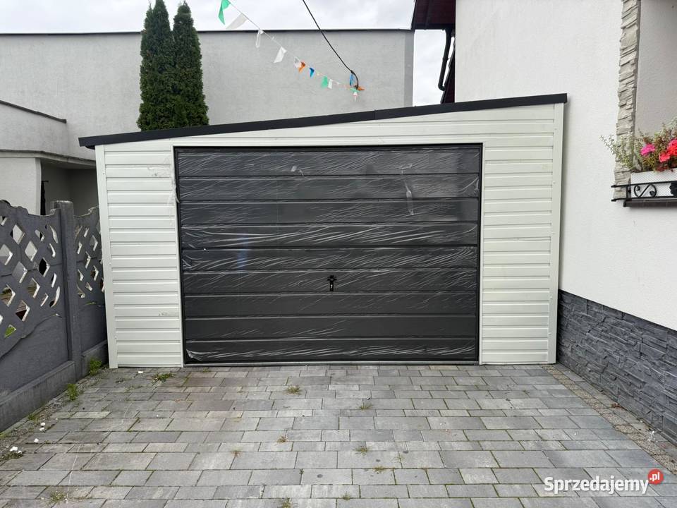 Blaszany Garaż 4x5m Biały RAL Grafit Dach Spad Dębice