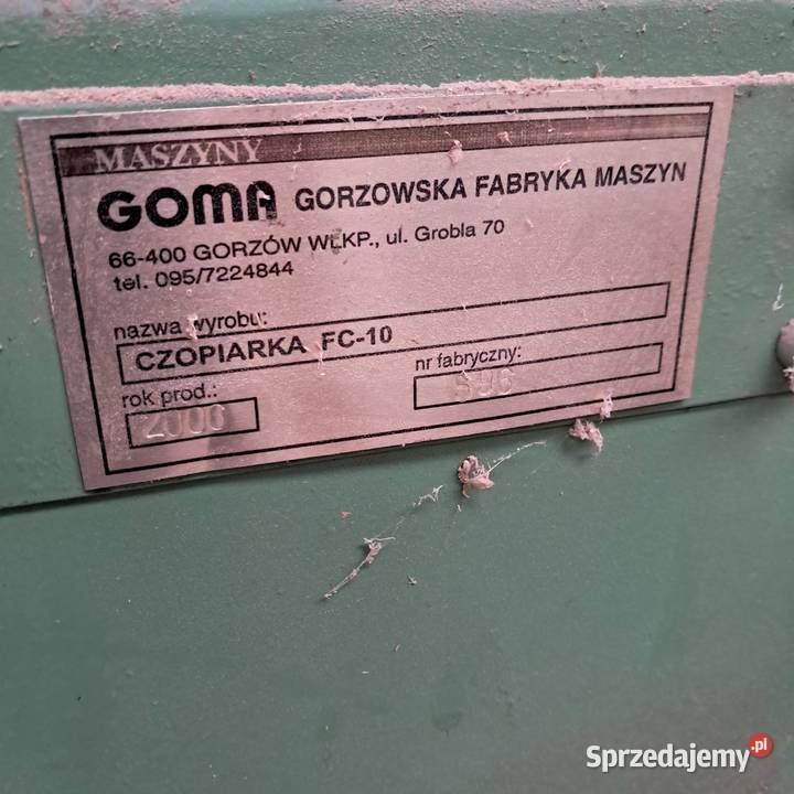 Czopiarka goma 2006 jaroma felder Goleniów