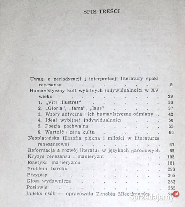 Renesans Manieryzm Barok Tibor Klaniczay Kultura i Rozrywka lubelskie Chełm