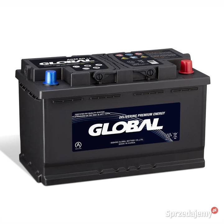Akumulator 80Ah 800A Global AGM STARTSTOP P osobowe śląskie Gliwice