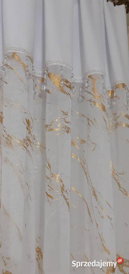 Firany złoty marmórek z koralami